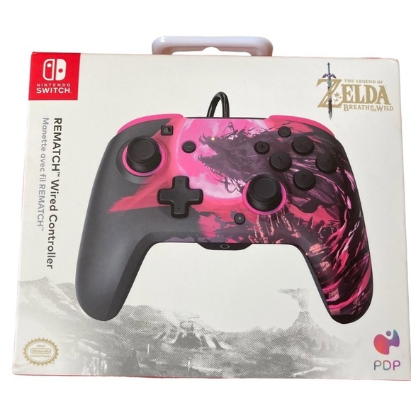 Nintendo Switch Zelda Link BOTW PDP Rematch Wired Controller - Picture 3 of 6
